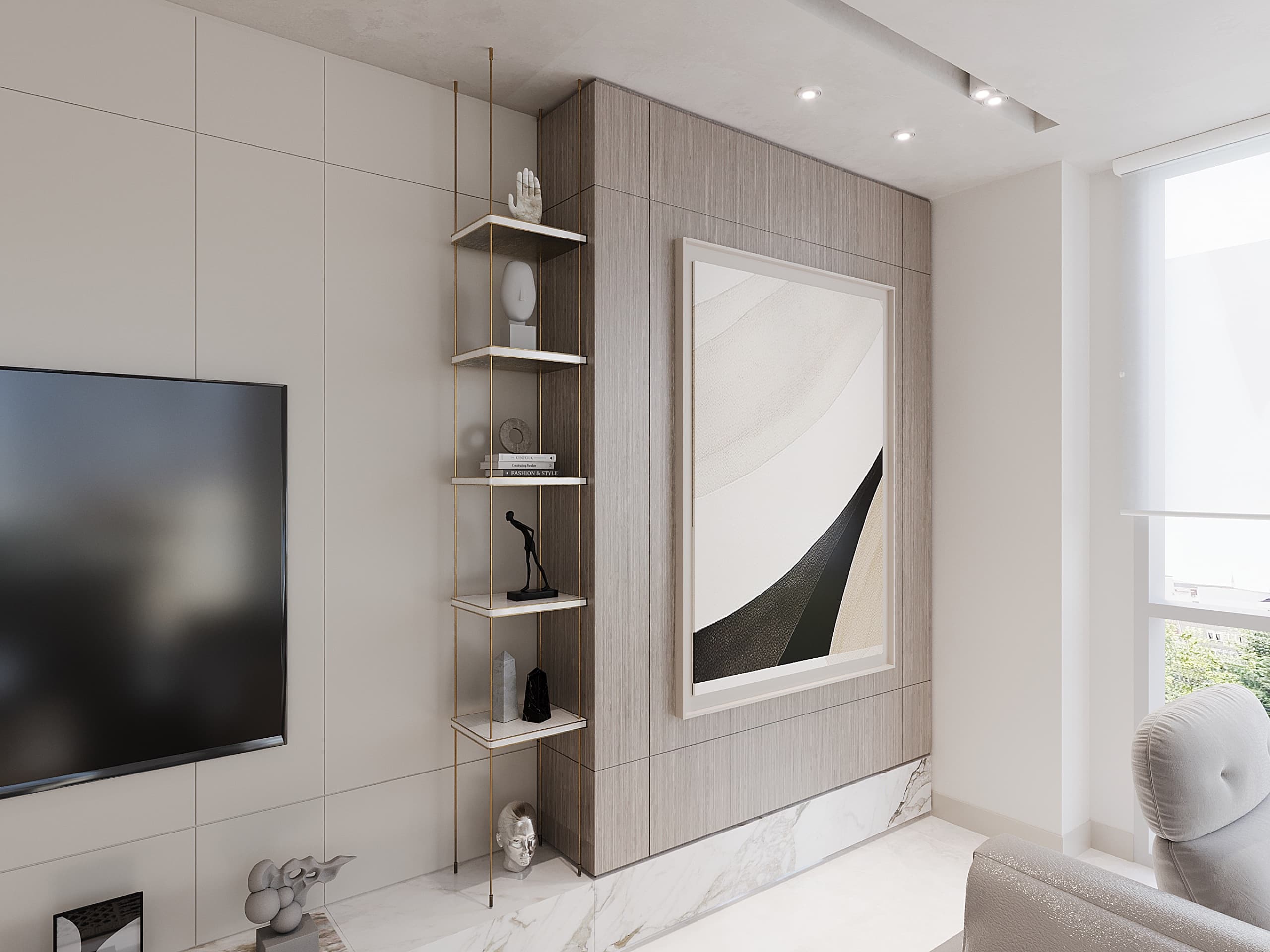 Custom kitchen pantry detail