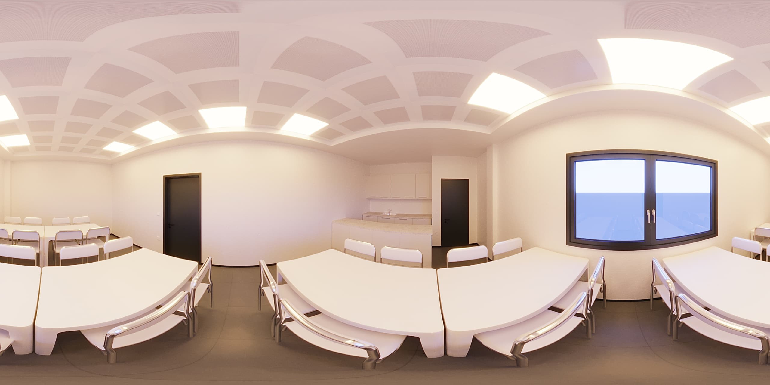 Meeting room with circular table