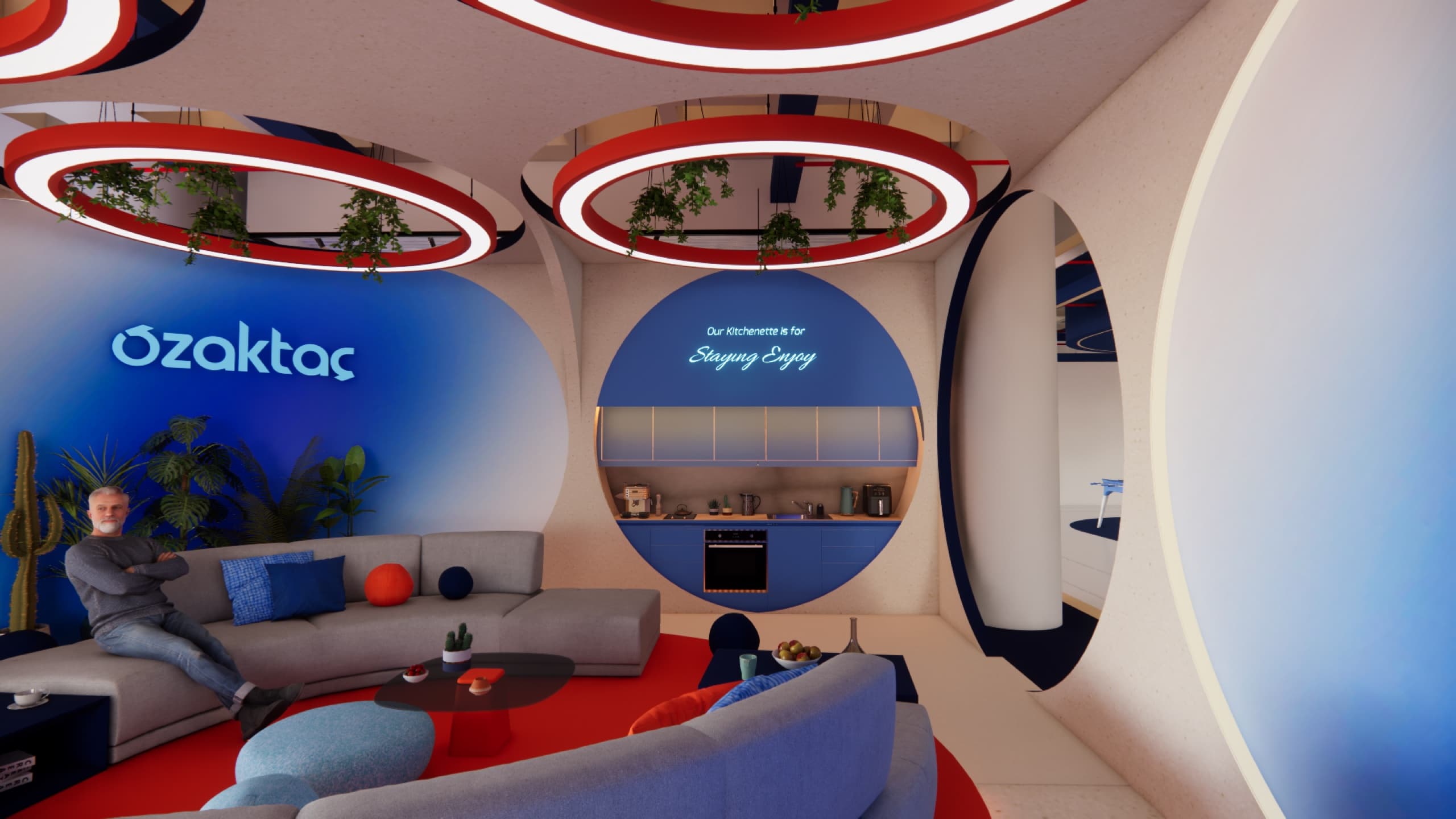 Conference room with display wall