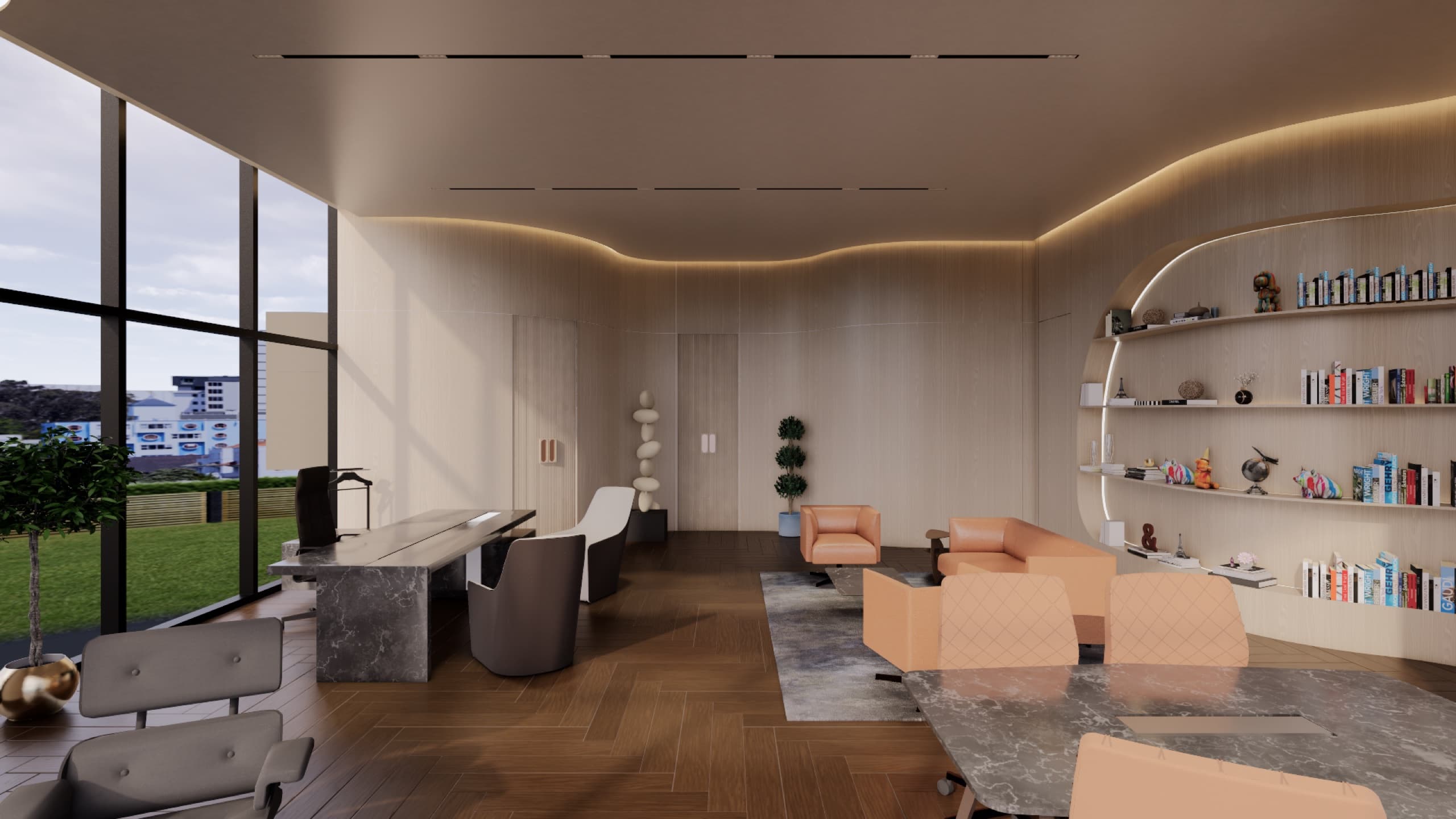 Executive office with bespoke desk