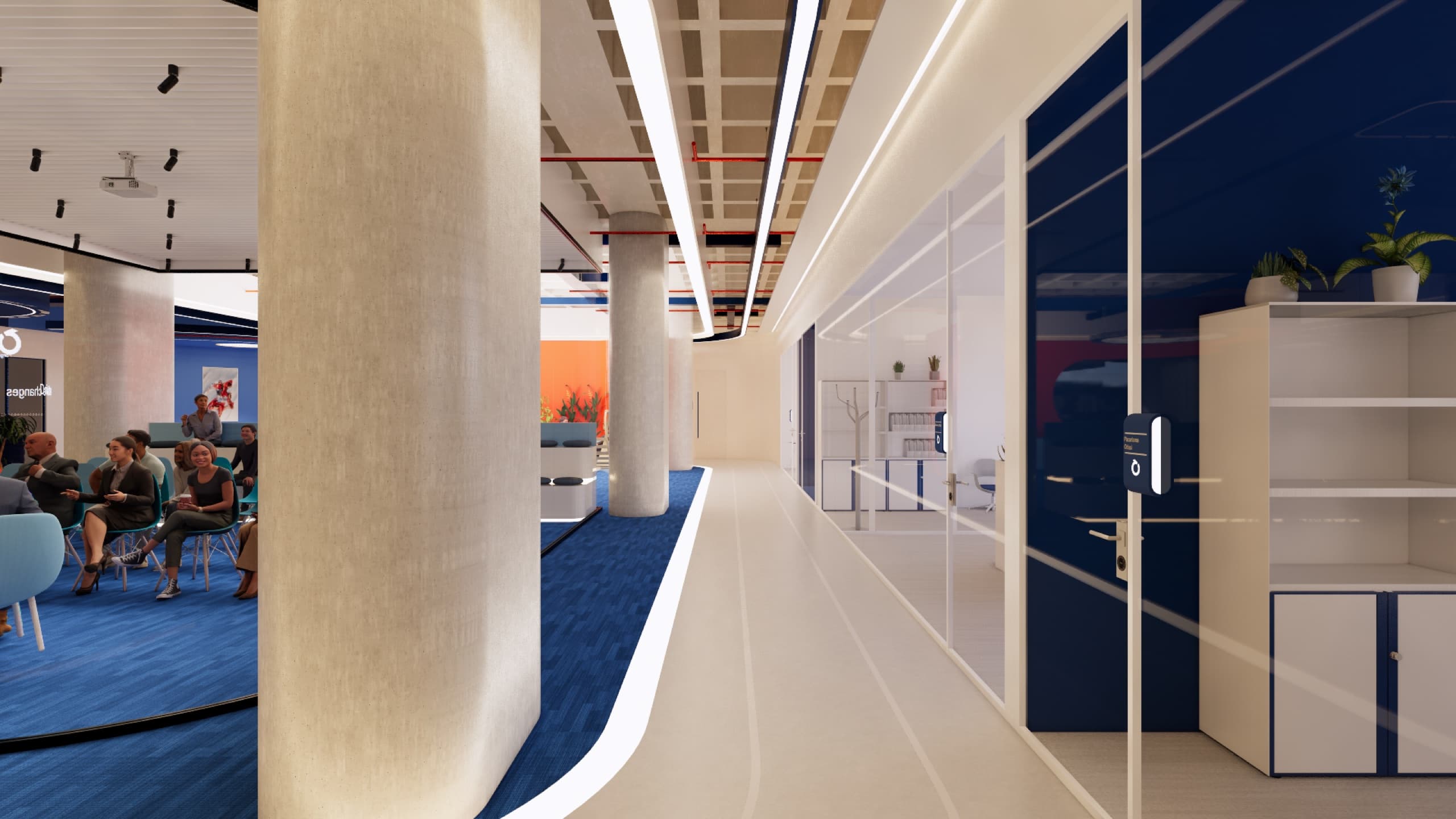 Wide showroom view