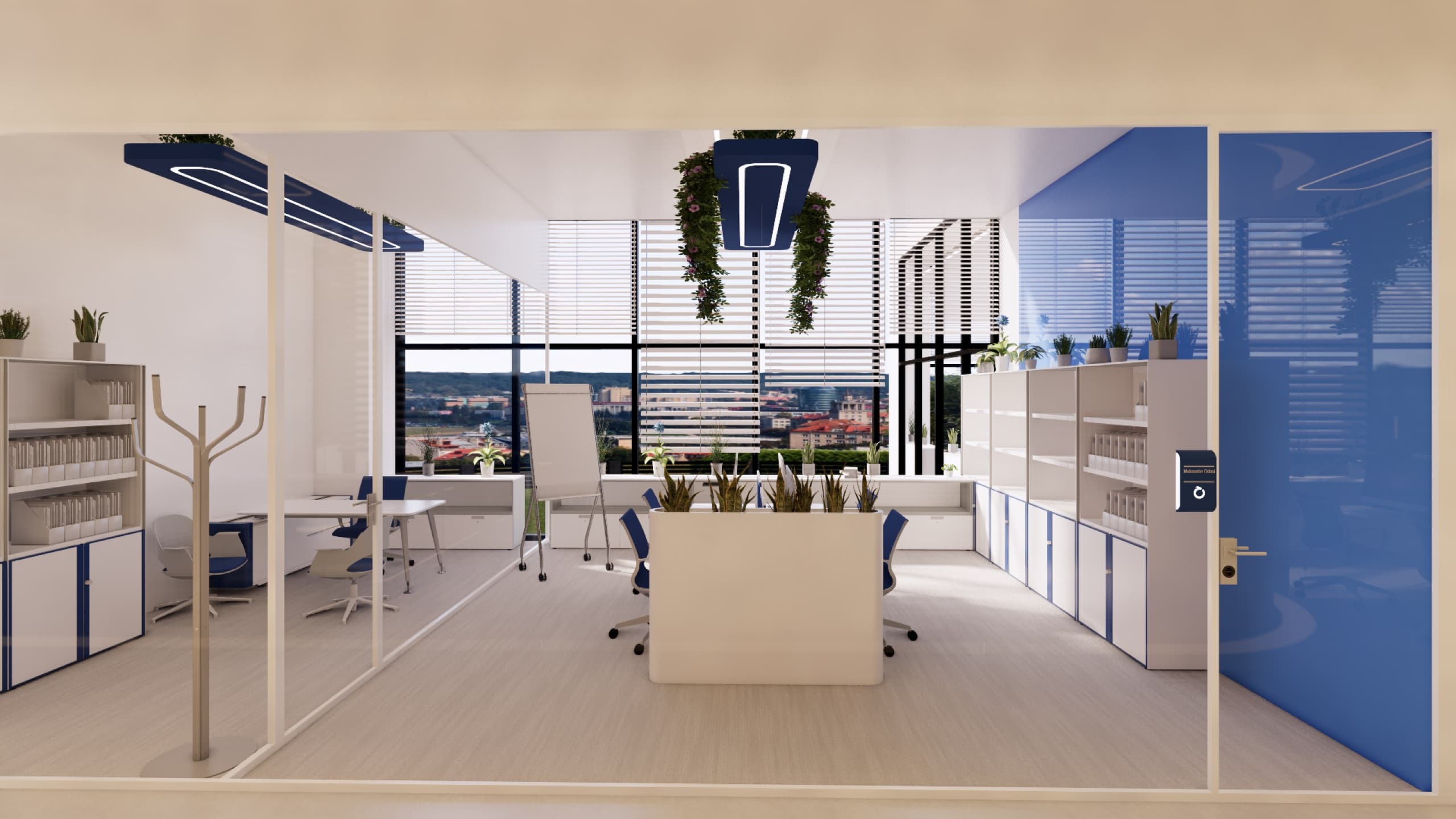 Sample library with built-in shelving